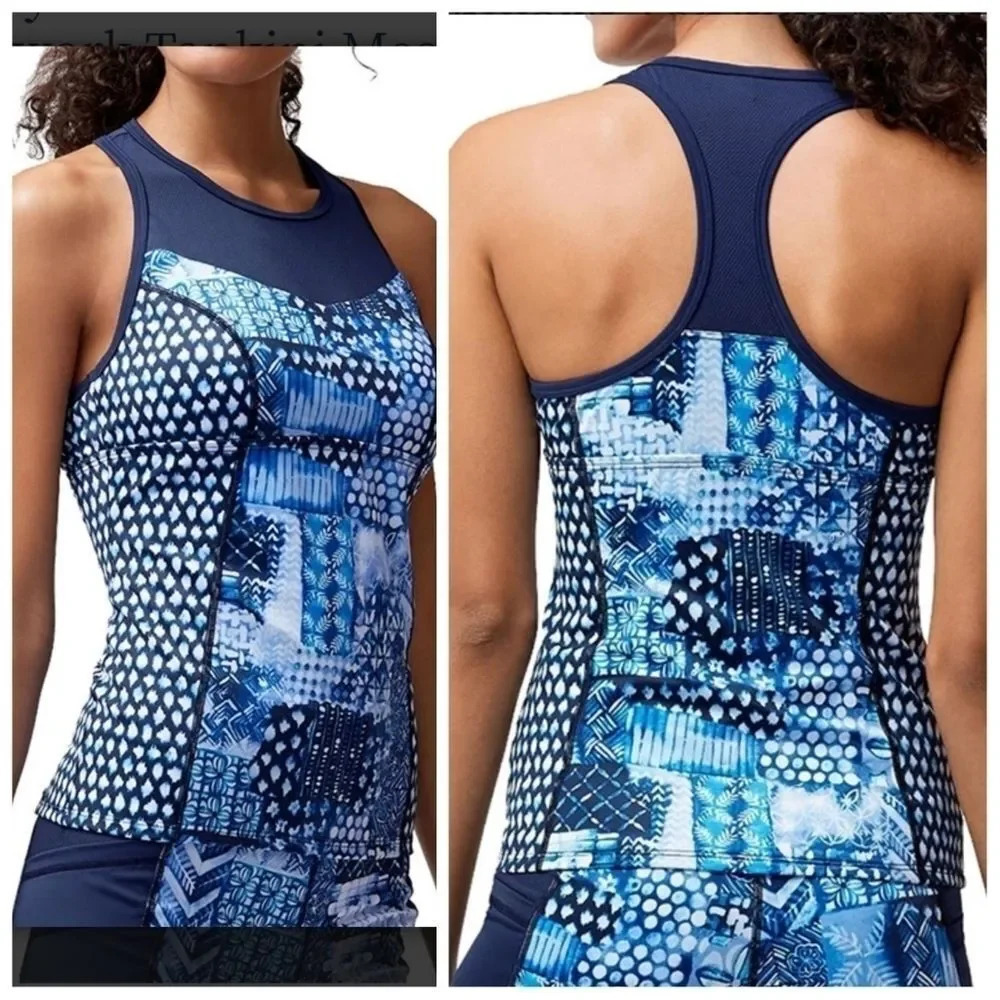 Tommy Bahama Active Patchwk Tankini With Mesh